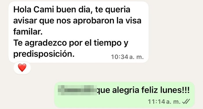 Familia cuenta que les aprobaron la visa familiar